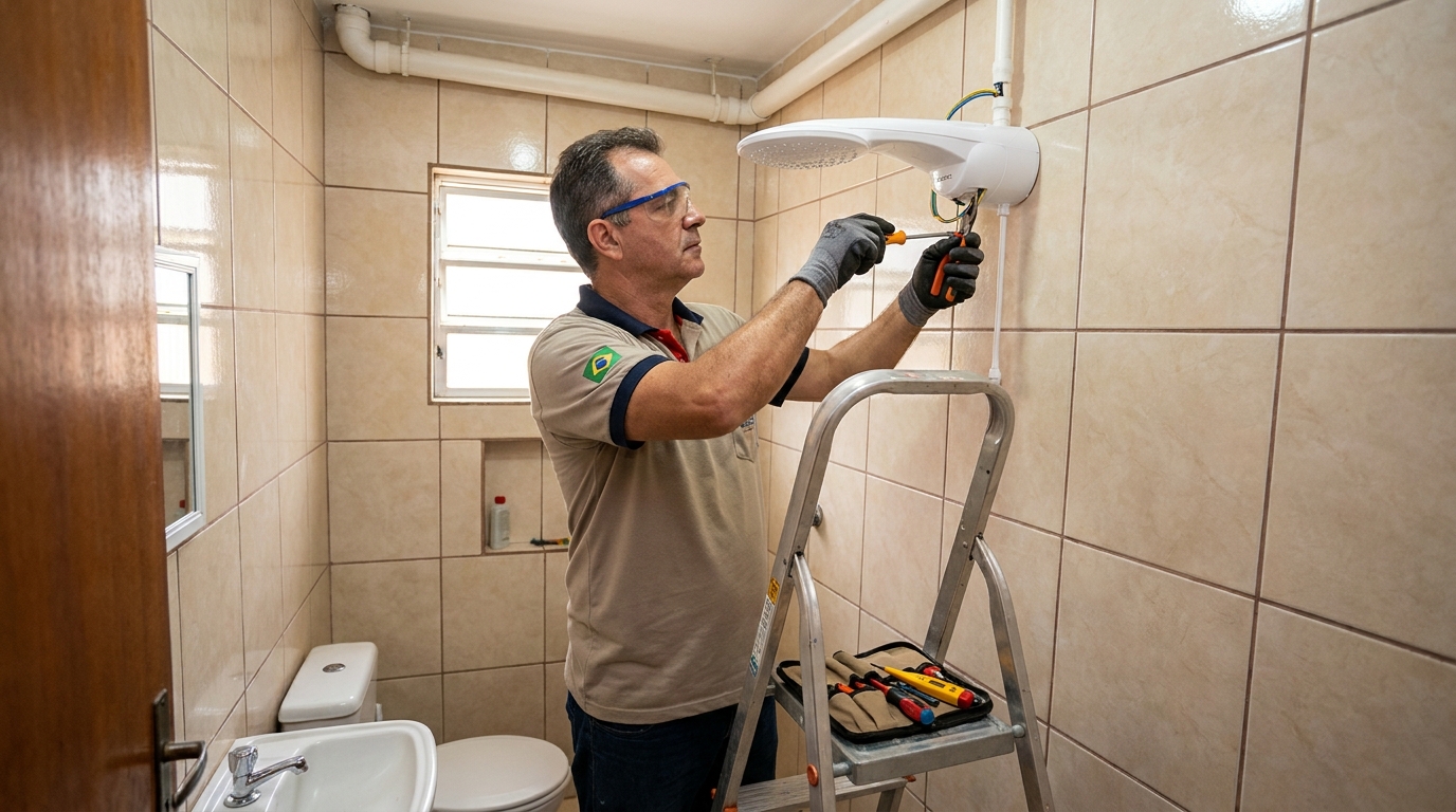 Instalação com pressurizador em Florianópolis-SC